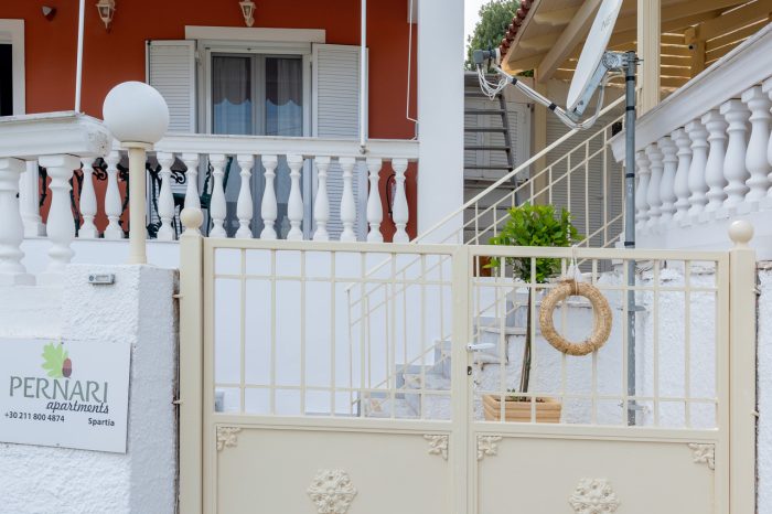 Pernari Apartments building and grounds, Spartia, Kefalonia